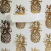 Set Of 4 11" X 11" X 11" Nonwoven Polyester Pineapple Square Storage Cube White/Gold - Design Imports