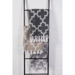 Design Imports 50"x60" Lattice Throw Blanket Gray -Design Imports GUEST eae3e551 5d5c 4ceb a018 9a29b0126e09