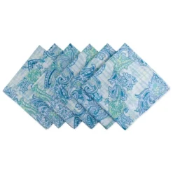 Design Imports Blue Watercolor Paisley Print Outdoor Napkin Set/6 -Design Imports GUEST ebc3a3ef f838 4380 8040 31c8e91e9ef2