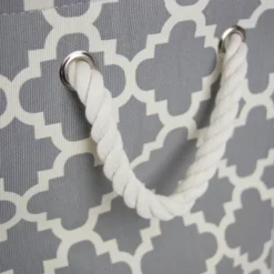 Polyester Bin Lattice Gray Rectangle Large 17.5x12x15