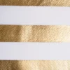 Design Imports Nonwoven Polyester Cube Stripe White/Gold Square 11X11X11 Set/4