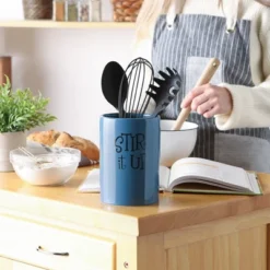 Design Imports Blue Stir It Up Ceramic Utensil Holder -Design Imports GUEST edc28452 018e 4936 8ba9 54171fed6294