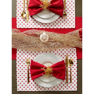 Design Imports Lil Hearts Ribbed Placemats Set/6 9 Design Imports Lil Hearts Ribbed Placemats Set/6 - Image 9
