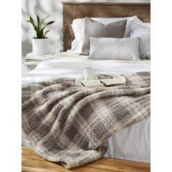 50"x60" Farmhouse Plaid Plush Throw Blanket - Design Imports 20 50"x60" Farmhouse Plaid Plush Throw Blanket - Design Imports -Design Imports GUEST ee60630a c5e2 45fa 95a7 df335e3cfd22