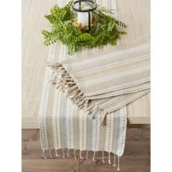 DII Stripe Placemat Set 6 Piece, Natural, 13x19" -Design Imports GUEST ef41a795 7a52 46ff 83b3 4b9369a0cc4d