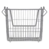 DII Design Imports Metal Wire Mesh Stackable Utility Storage Bin With Swinging Handles For Kitchens, Offices, And Living Rooms, Large, Cool Gray