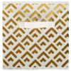 Design Imports Nonwoven Polyester Cube Double Diamond White/Gold Square 11X11X11 Set/2
