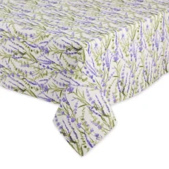 Design Imports Lavender Fields Printed Tablecloth 52X52