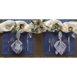 DII Ribbed Solid Placemat Set 6 Piece, French Blue, 13x19" 10 DII Ribbed Solid Placemat Set 6 Piece, French Blue, 13x19" -Design Imports GUEST f136b0a5 c750 4f76 a2fe 672aef3b7ae2