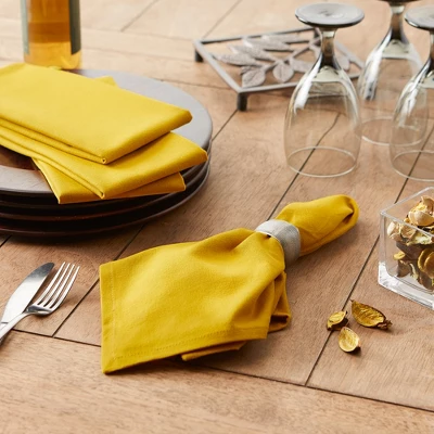 Design Imports Lemongrass Solid Napkin Set/6 3 Design Imports Lemongrass Solid Napkin Set/6 - Image 3
