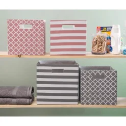 Polyester Cube Lattice Gray Square 13x13x13 -Design Imports GUEST f1ac507f c3a1 4df2 8a7e 1143a7e50622