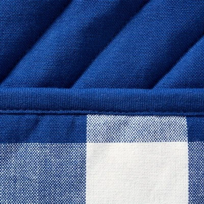 Design Imports Navy Buffalo Check Potholder (Set Of 2) 2 Design Imports Navy Buffalo Check Potholder (Set Of 2) - Image 2