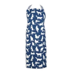 Design Imports Navy Cat Print Chef Apron -Design Imports GUEST f2704b6f 6c14 43e4 ade4 488ff864aa50