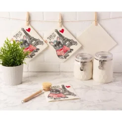 Design Imports Dog In Paris Swedish Dishcloth Set/3 -Design Imports GUEST f2b5760a f903 4d49 8cd2 27af491ac018