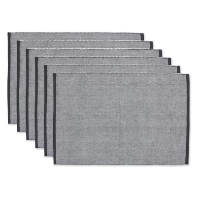 DII Ribbed Recycled Cotton/Poly Placemat Set 6 Piece, Mineral, 13x19" 8 DII Ribbed Recycled Cotton/Poly Placemat Set 6 Piece, Mineral, 13x19" - Image 8