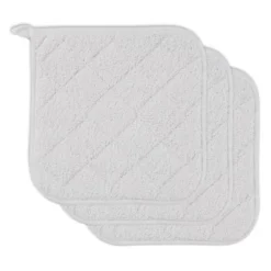 Design Imports White Terry Potholder Set/3 -Design Imports GUEST f3713d1c a53a 413d a772 5ccbfb9fc29f