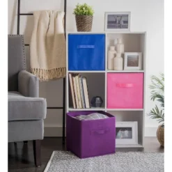 Set Of 2 11" X 11" X 11" Nonwoven Pp Square Storage Cube Solid Black - Design Imports -Design Imports GUEST f3bf5e61 86b6 40f2 bea3 5682325c7ad6