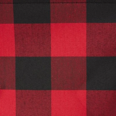 Design Imports Polyester Bin Buffalo Check Red / Black Round Medium 12X15X15 1 Design Imports Polyester Bin Buffalo Check Red / Black Round Medium 12X15X15