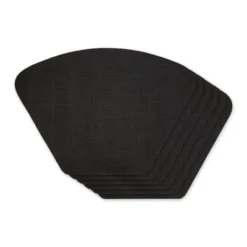 DII PVC Solid Round Table Placemat Set 6 Piece, Black, 13x18.75" 5 DII PVC Solid Round Table Placemat Set 6 Piece, Black, 13x18.75" -Design Imports GUEST f4c04755 0d86 4737 9e4d 09bcde1ced50