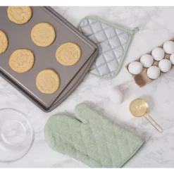 Design Imports Terry Solid Oven Mitt Set 2 Piece Mint 7X13" -Design Imports GUEST f4d05883 6041 4eeb 838a cf5c71a3e065