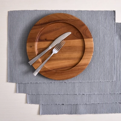 Design Imports Solid Ribbed Placemat Set/4, Gray 1 Design Imports Solid Ribbed Placemat Set/4, Gray