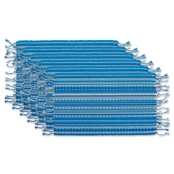 Design Imports Blue Tonal Stripe With Fringe Placemat Set/6 -Design Imports GUEST f5b4933c a535 4ed6 9d55 58fceba202c4