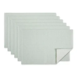 Design Imports Misty Blue Dobby Dots Rib Placemat Set/6 -Design Imports GUEST f5c9b65e 139c 4feb 8e67 986b51cceb64