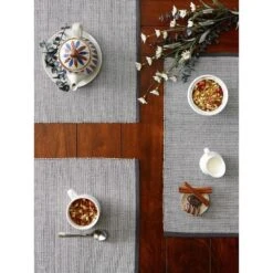 DII Ribbed Recycled Cotton/Poly Placemat Set 6 Piece, Mineral, 13x19" 14 DII Ribbed Recycled Cotton/Poly Placemat Set 6 Piece, Mineral, 13x19" -Design Imports GUEST f6b8c3ea f926 46f2 b0a0 98c080695955