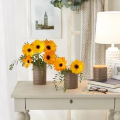 Design Imports Mushroom Matte Retro Vine Texture Ceramic Canister Set/3 -Design Imports GUEST f735ab10 e163 4f5e a717 65ade60a1b11