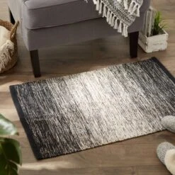 Design Imports Kristin Ombre Stripe Rug - Black - 2 X 3 Ft -Design Imports GUEST f7778102 cc2d 474c 9817 14d693d45177