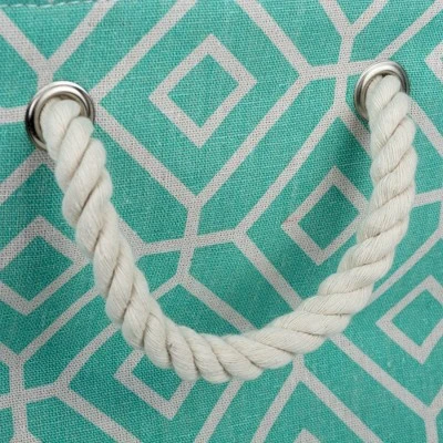 Design Imports Polyester Bin Stained Glass Aqua Rectangle Large 17.5X12X15 5 Design Imports Polyester Bin Stained Glass Aqua Rectangle Large 17.5X12X15 - Image 5