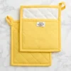 Design Imports Chino Potholder Set/2, Yellow Yarrow