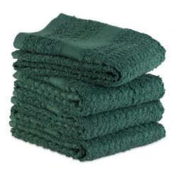 Design Imports Terry Waffle Solid Dishtowel Set 4 Piece, 15X26", Dark Green -Design Imports GUEST f7ec2f55 2cb7 45e4 a84b 14269b7cece5