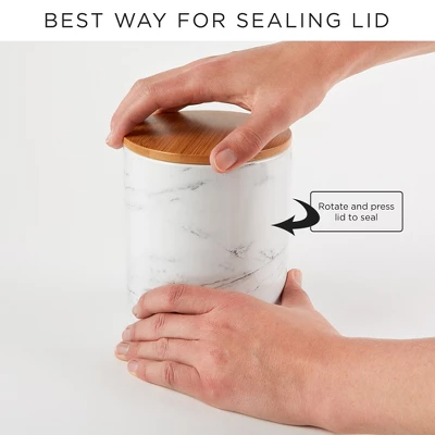 Design Imports Avocado Matte Retro Vine Texture Ceramic Canister Set/3 7 Design Imports Avocado Matte Retro Vine Texture Ceramic Canister Set/3 - Image 7