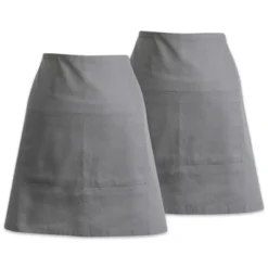 Design Imports Bistro Solid Waist Apron Set/2 Gray -Design Imports GUEST f8174ffd 3a64 42f5 9f98 e16c0f1e2571