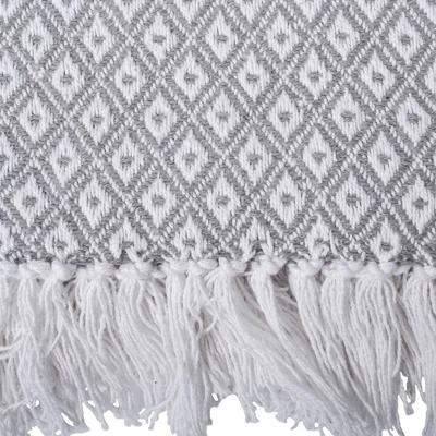 50"x60" Mini Diamond Throw Blanket Gray - Design Imports 3 50"x60" Mini Diamond Throw Blanket Gray - Design Imports - Image 3