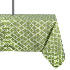 Design Imports Green Lattice Outdoor Tablecloth With Zipper 60X84 -Design Imports GUEST f868f60c 3f19 41f5 b67d 2aa012dbe0d5