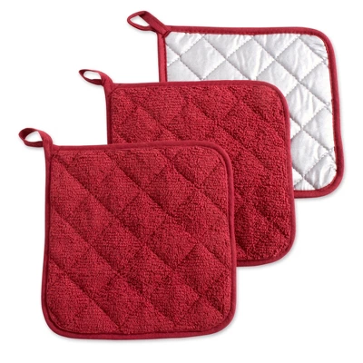 Design Imports Barn Red Terry Potholder (Set Of 3) 7 Design Imports Barn Red Terry Potholder (Set Of 3) - Image 7