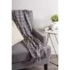 50"x60" Plaid Checked Throw Blanket Gray - Design Imports