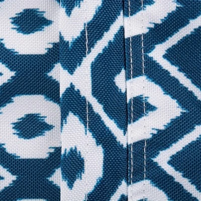 Design Imports Blue Ikat Outdoor Tablecloth With Zipper 60 Round 3 Design Imports Blue Ikat Outdoor Tablecloth With Zipper 60 Round - Image 3