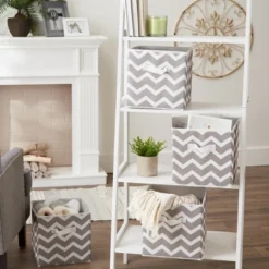 Nonwoven Polyester Cube Chevron Gray Square 11x11x11 Set/4 -Design Imports GUEST f9dbc91b c91f 4342 8886 c44af387abb5