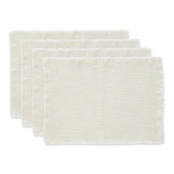 Design Imports Cream Sugar Basket Fringe Placemat Set/4 -Design Imports GUEST f9fb5de4 8632 4970 8a96 e18f913f9c23