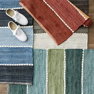 Design Imports Spice Color Block Cotton Chindi Rug 2X3Ft 3 Design Imports Spice Color Block Cotton Chindi Rug 2X3Ft - Image 3