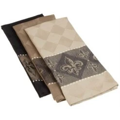 Design Imports Assorted Fleur De Lis Jacquard Dishtowels (Set Of 3) -Design Imports GUEST fa9b2894 d7b9 4ccb 9d70 64b7f7d0dcdd