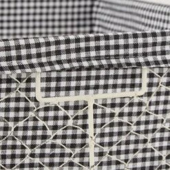 Design Imports Set Of 2 M Antique White Chicken Wire Gingham Check Liner Baskets Black/White -Design Imports GUEST fabfa4c2 de23 4dcb b318 48723a44d52a