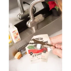 Design Imports Swedish Dishcloth Set/3, Reusable & Absorbent, Christmas Truck -Design Imports GUEST fb84b709 af38 4b3b bdc5 766a34dc3623