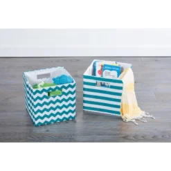 Polyester Cube Chevron Teal Square 13x13x13 -Design Imports GUEST fcf7afb6 6641 4c7f b5c8 406cc3737247