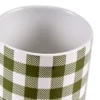 Design Imports Antique Green & White Buffalo Check Ceramic Canister Set/3