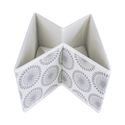 Design Imports Nonwoven Polyester Bin Starburst Gray Square Medium 11X11X5.5 Set/2 6 Design Imports Nonwoven Polyester Bin Starburst Gray Square Medium 11X11X5.5 Set/2 - Image 6