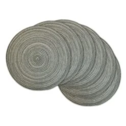 Set Of 6 Variegated Round Woven Placemat Gray - Design Imports 5 Set Of 6 Variegated Round Woven Placemat Gray - Design Imports -Design Imports GUEST feb06189 e430 478f 8e25 04084e836c53